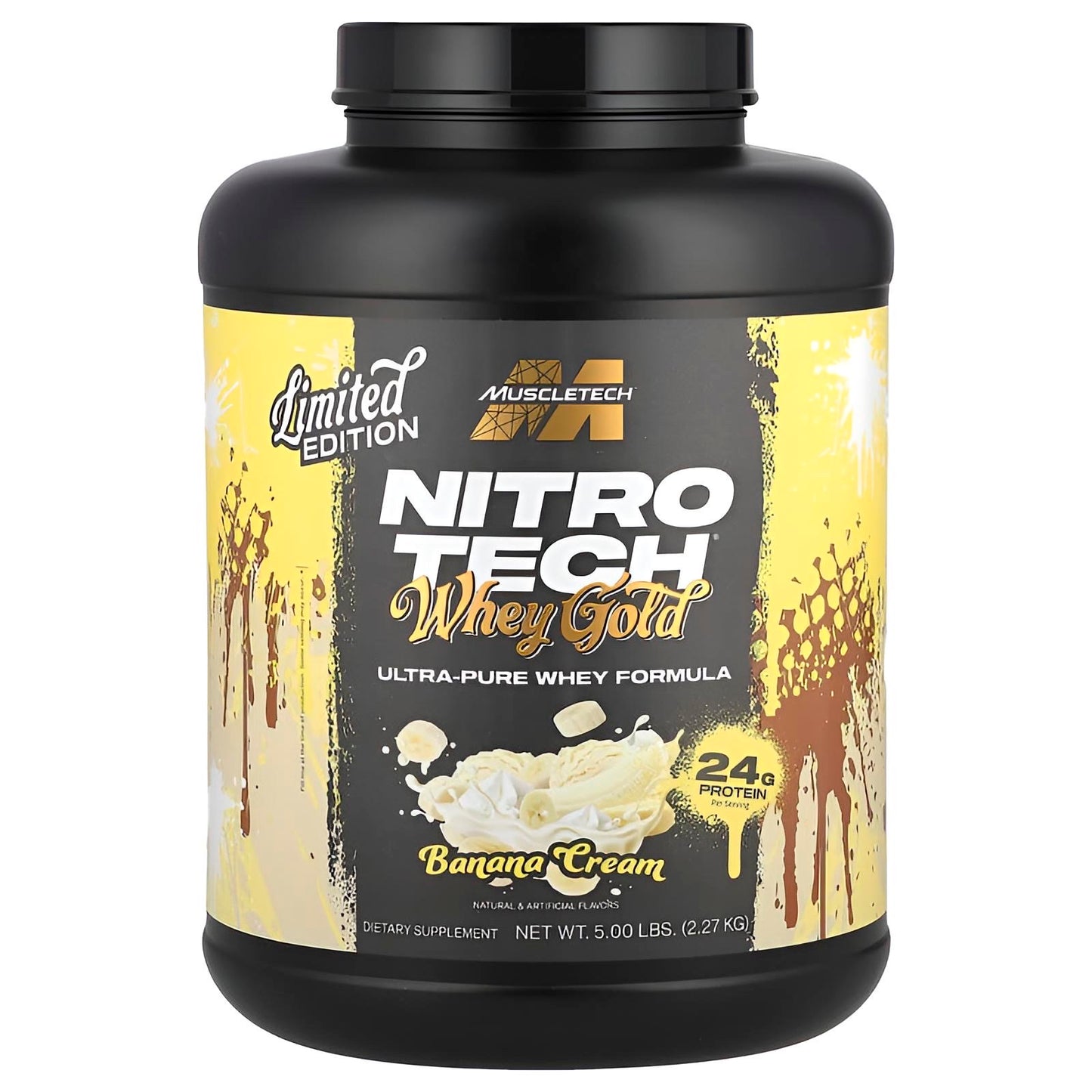 PROTEÍNA WHEY GOLD NITROTECH MUSCLETECH 5 LB 68 SERVICIOS