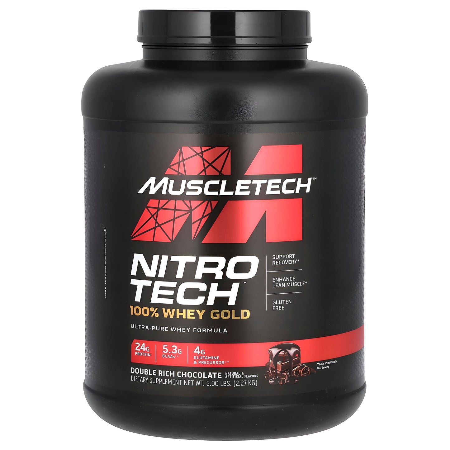PROTEÍNA WHEY GOLD NITROTECH MUSCLETECH 5 LB 68 SERVICIOS