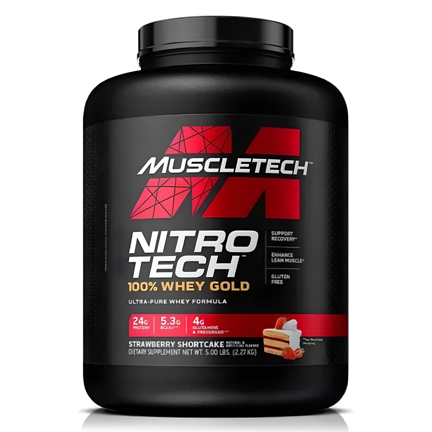 PROTEÍNA WHEY GOLD NITROTECH MUSCLETECH 5 LB 68 SERVICIOS
