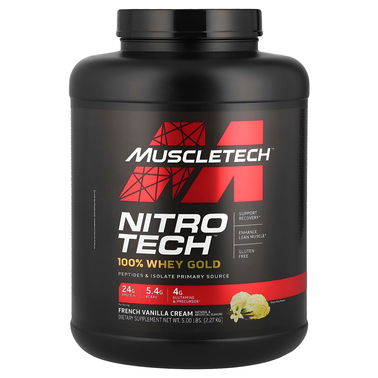 PROTEÍNA WHEY GOLD NITROTECH MUSCLETECH 5 LB 68 SERVICIOS